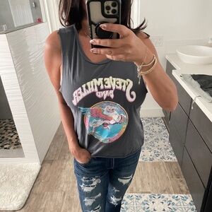SteveMiller Gray Graphic Tank Top